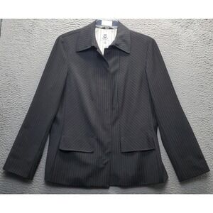 Renfrew Blazer Jacket Women 14 Multi Pinstripe Lined Long Sleeve Single-Breasted